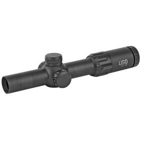 U.S. Optics 1-6x24mm TS-6X SFP Crosshair Reticle Rifle Scope has capped adjustment knobs